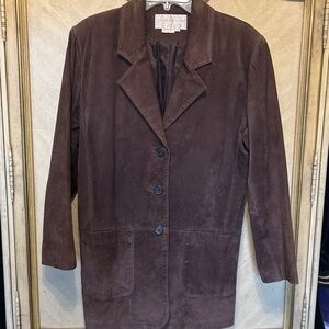 Vintage Margaret Godfrey Brown Suede Mid Length Jacket
